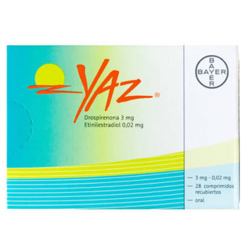 YAZ DROSPIRENONA ETINILESTRADIOL 3-0.02MG TAB X 28